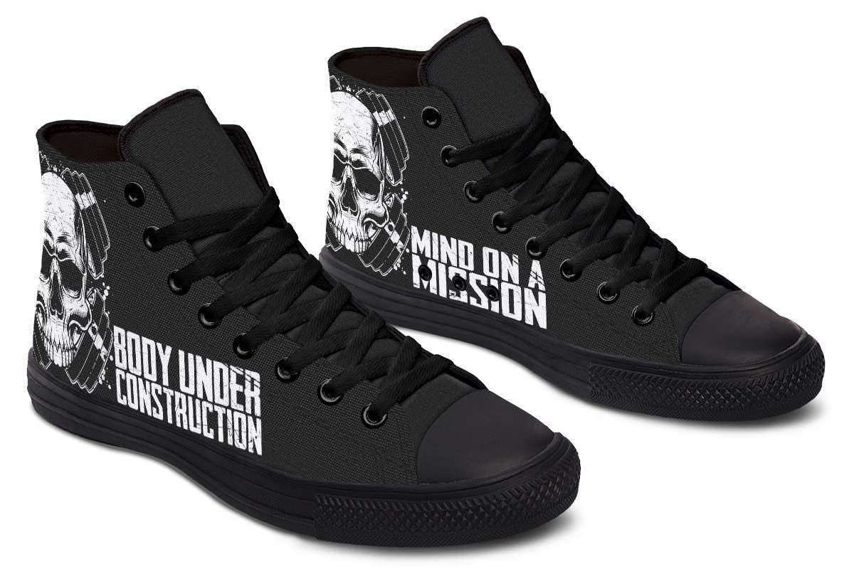 Men's And Women's Fashion Color Printing High-top Canvas Shoes