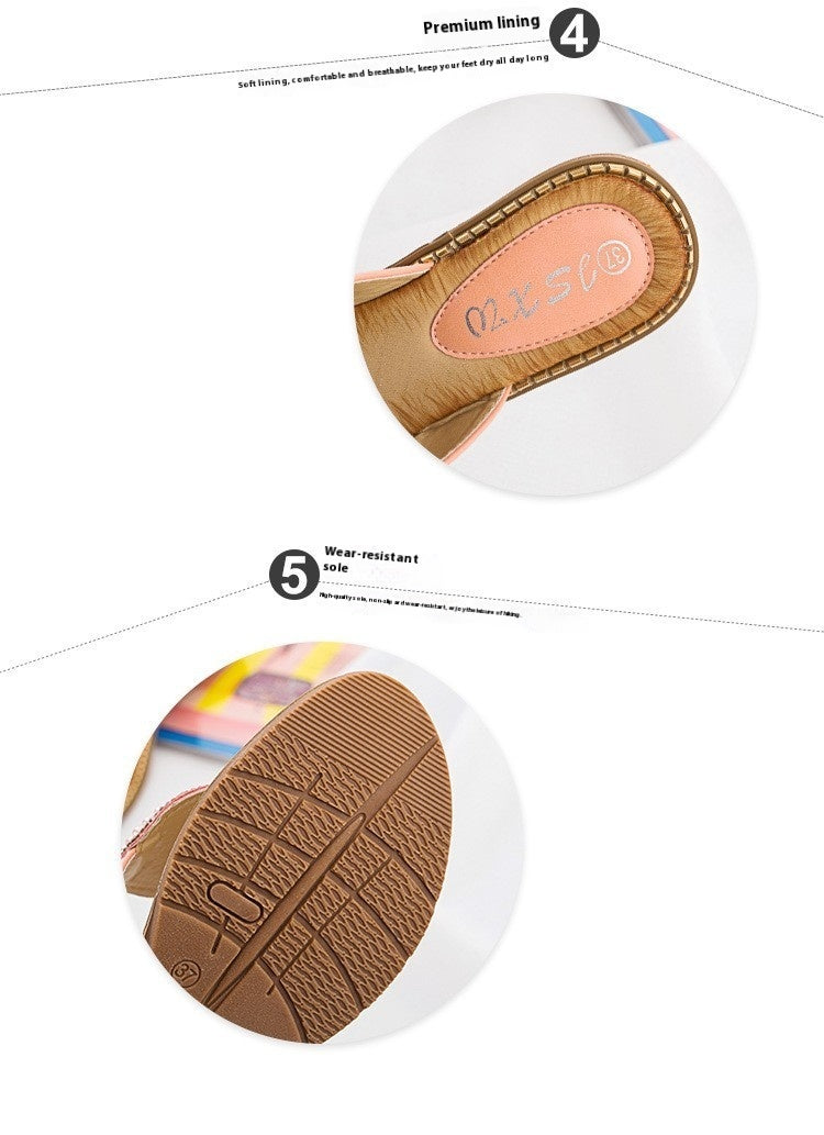 Rhinestone Pearl Women's Shoes Love Flip-flops Women