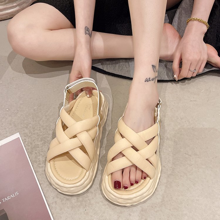 Women's New Style Sports Casual And Versatile Muffin Thick Soled Sandals