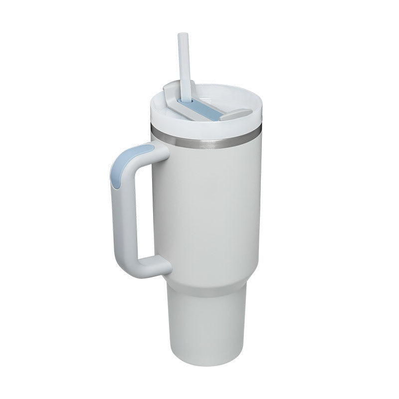 40 Oz Tumbler With Handle Straoffee Cup Tumbler With Lid Tapered Mug Gifw Insulated, Stainless Steel Spill Proof Vacuum Cts For Valentine Lover Suitable For Car Gym Office Travel