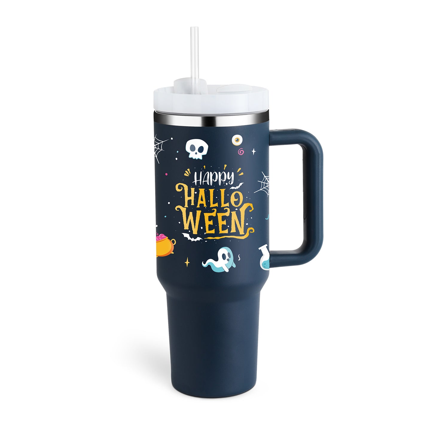 40 Oz Tumbler With Handle Straoffee Cup Tumbler With Lid Tapered Mug Gifw Insulated, Stainless Steel Spill Proof Vacuum Cts For Valentine Lover Suitable For Car Gym Office Travel