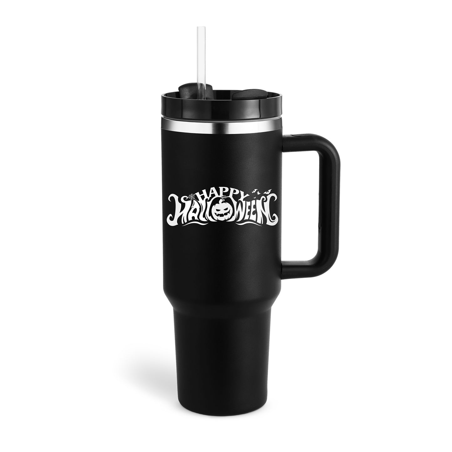 40 Oz Tumbler With Handle Straoffee Cup Tumbler With Lid Tapered Mug Gifw Insulated, Stainless Steel Spill Proof Vacuum Cts For Valentine Lover Suitable For Car Gym Office Travel