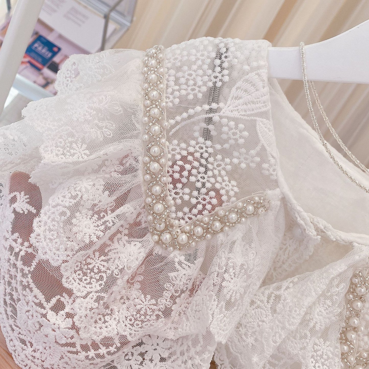 Girls' Shirts Korean Style Children's Collar Lace Shirts