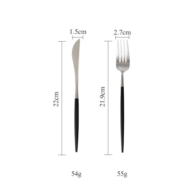 Stainless Steel Western Food Knife And Fork Chopsticks Spoon Fruit Fork