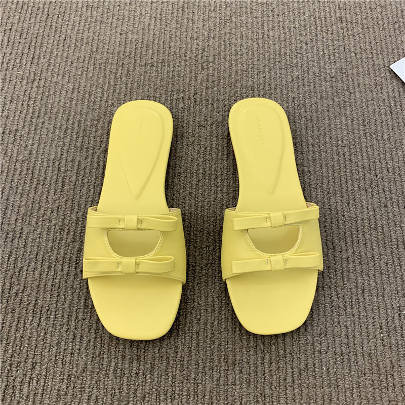 Women's Flat Bow Small Sandals And Slippers