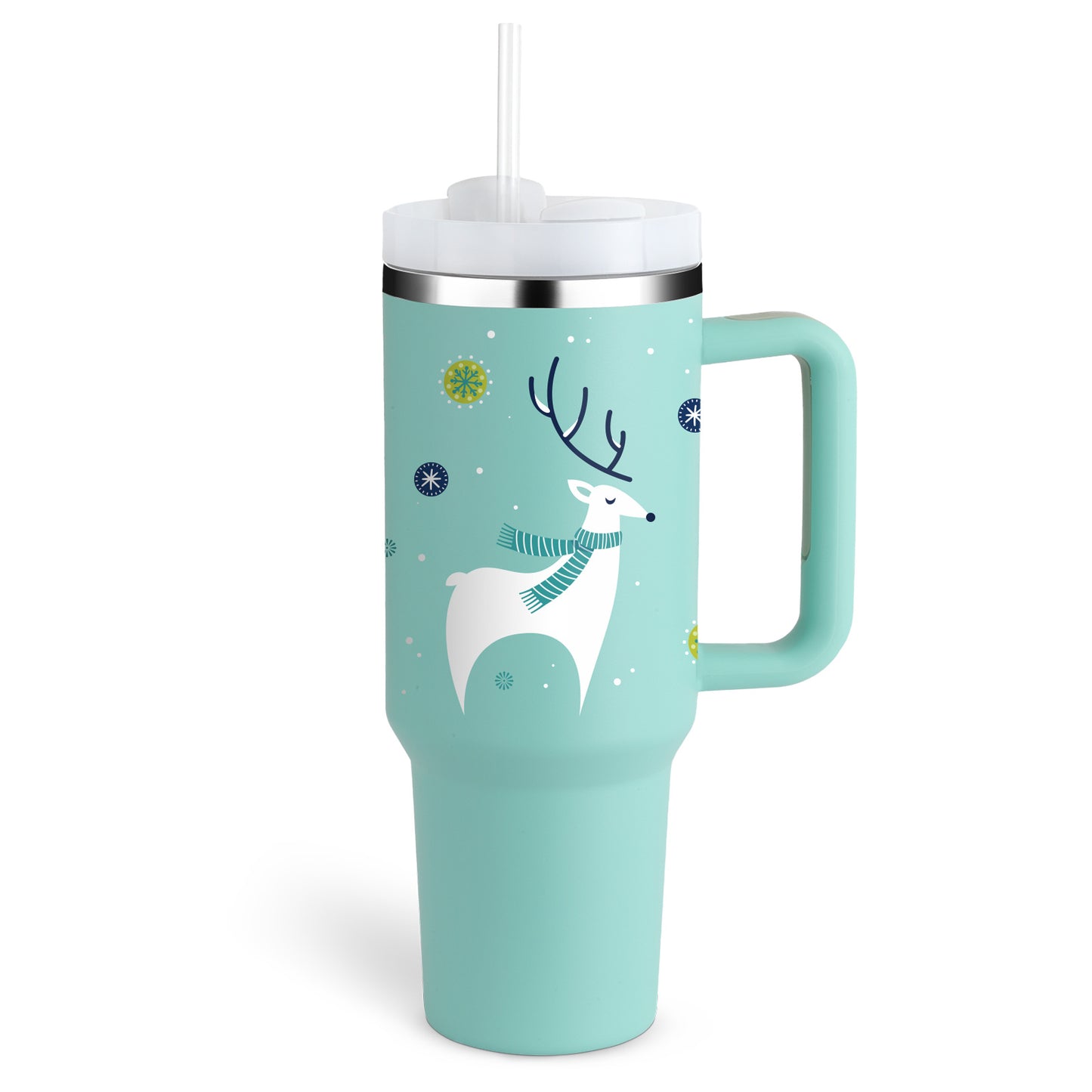 40 Oz Tumbler With Handle Straoffee Cup Tumbler With Lid Tapered Mug Gifw Insulated, Stainless Steel Spill Proof Vacuum Cts For Valentine Lover Suitable For Car Gym Office Travel