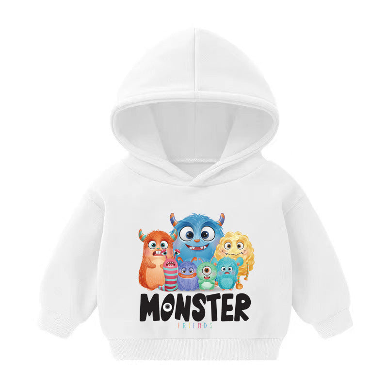 Boys And Girls Hooded Sweater And Cashmere Children's All-match Long-sleeved Clothes
