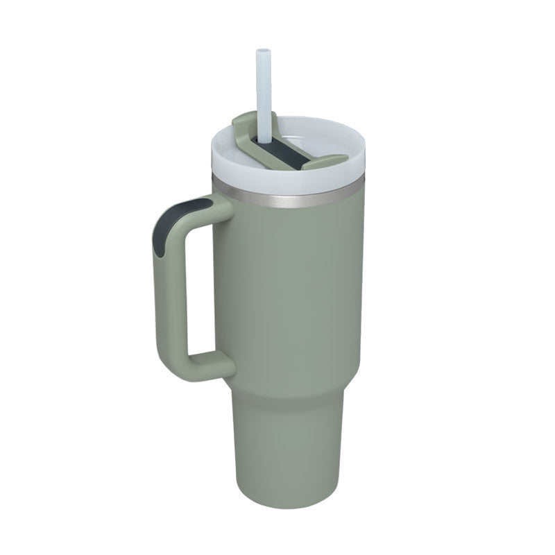 40 Oz Tumbler With Handle Straoffee Cup Tumbler With Lid Tapered Mug Gifw Insulated, Stainless Steel Spill Proof Vacuum Cts For Valentine Lover Suitable For Car Gym Office Travel