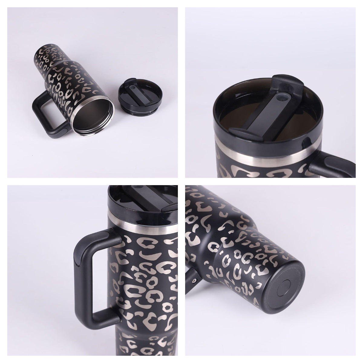 40 Oz Tumbler With Handle Straoffee Cup Tumbler With Lid Tapered Mug Gifw Insulated, Stainless Steel Spill Proof Vacuum Cts For Valentine Lover Suitable For Car Gym Office Travel