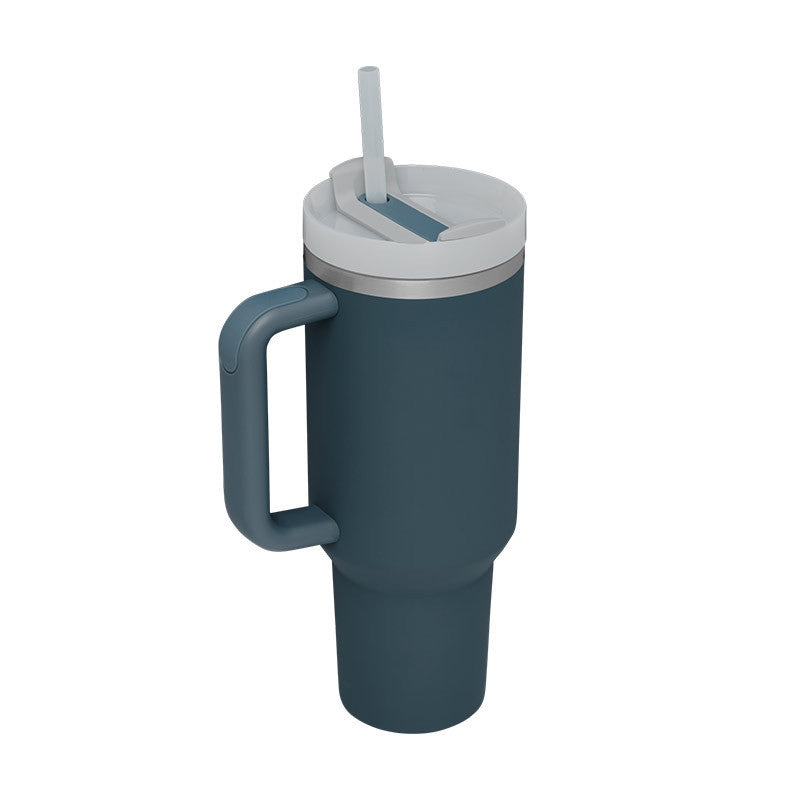 40 Oz Tumbler With Handle Straoffee Cup Tumbler With Lid Tapered Mug Gifw Insulated, Stainless Steel Spill Proof Vacuum Cts For Valentine Lover Suitable For Car Gym Office Travel