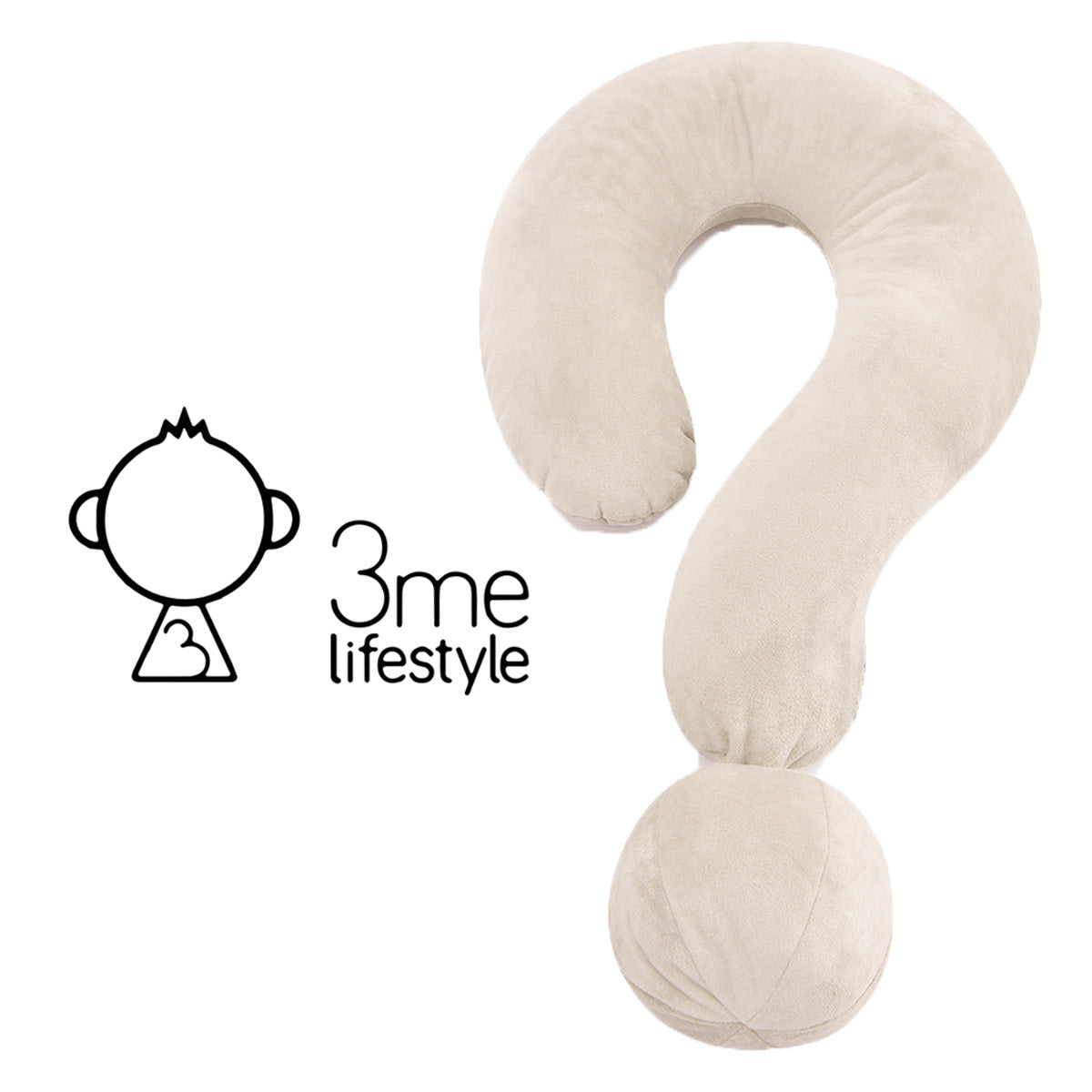 3me Lifestyle Portable Question Mark Pillow Memory Foam Travel Neck Pillows Ergonomic Neck Support Cushion For Sleeping Rest On Airplane Car Train And At Office And Home Use