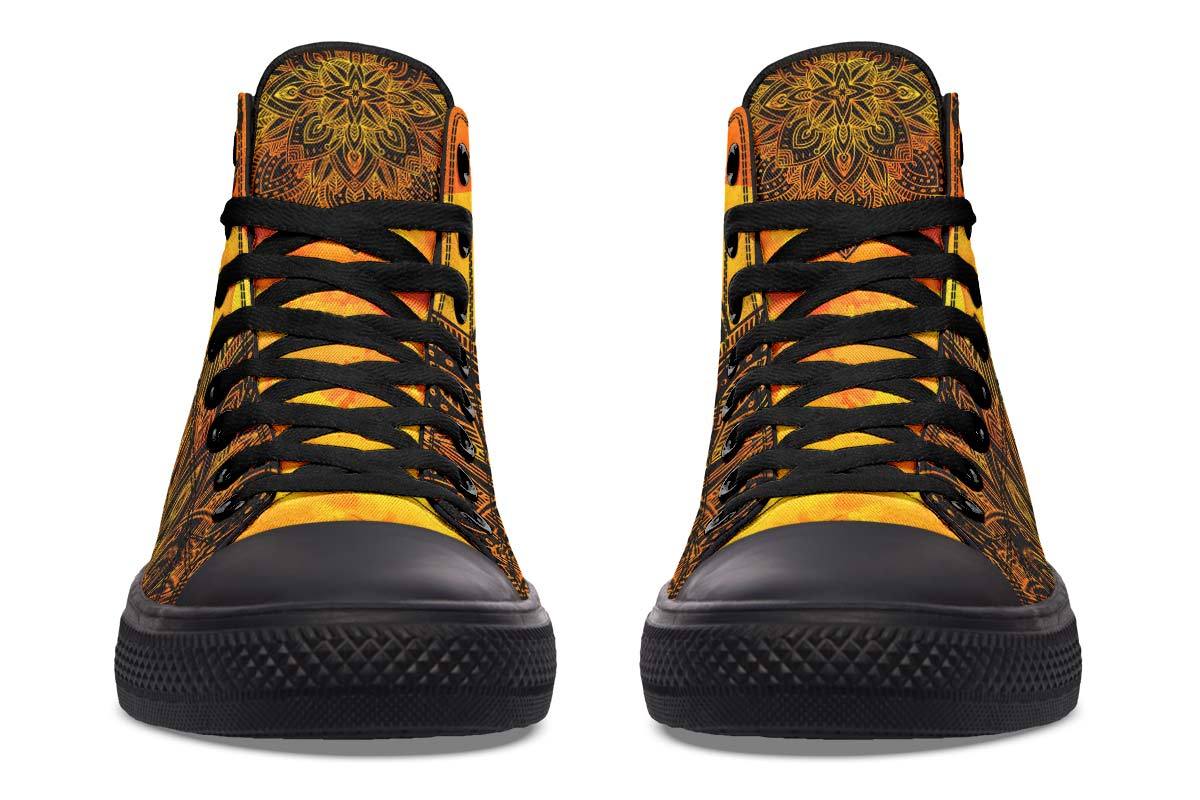 Printed Couple High-top Canvas Shoes