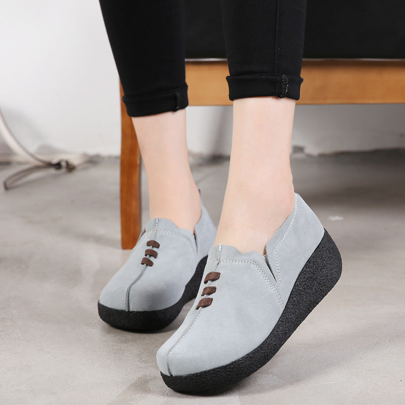 Women's Frosted Muffin Shoes With Thick Soles