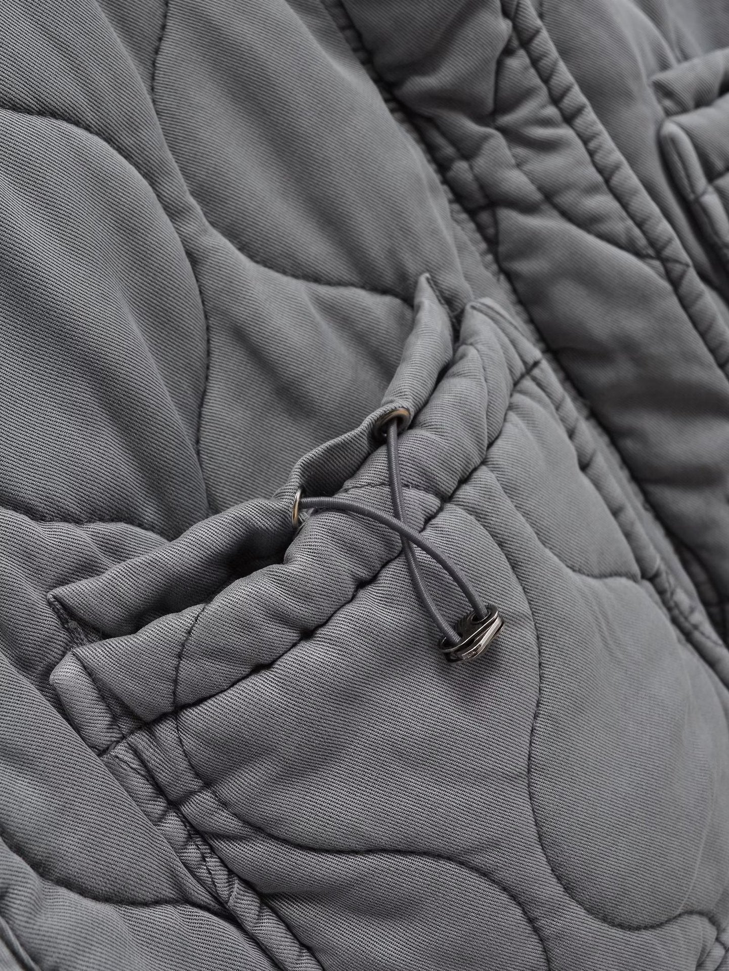 Women's Stand Collar Casual Sleeveless Gray Cotton Clothes Vest