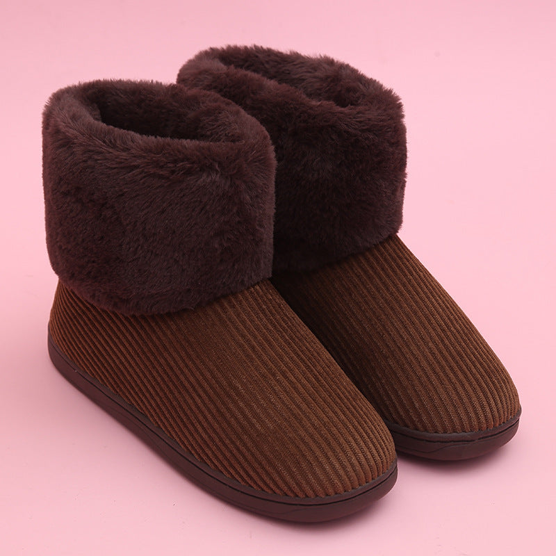 High-top plus velvet platform shoes