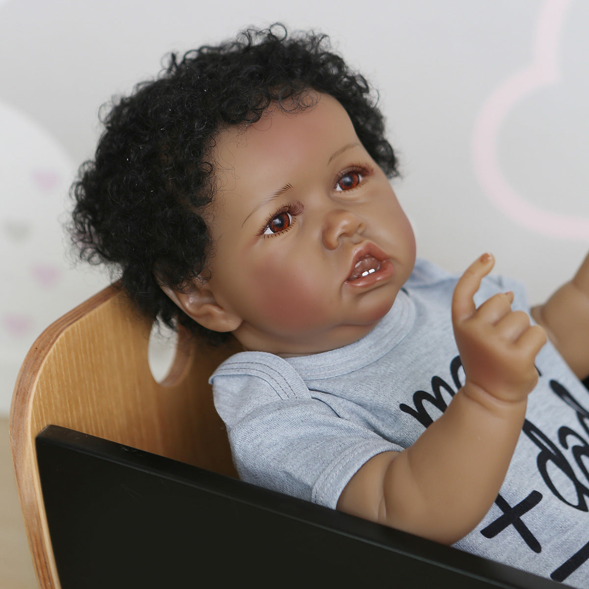 22inch Reborn Toddler Doll Black Saskia Toddler Boy