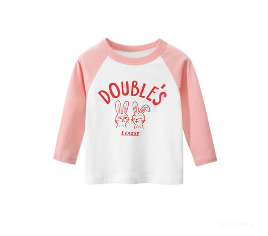 Girls' Cartoon Bottoming Shirt Baby Long-Sleeved T-Shirt Children's Clothing