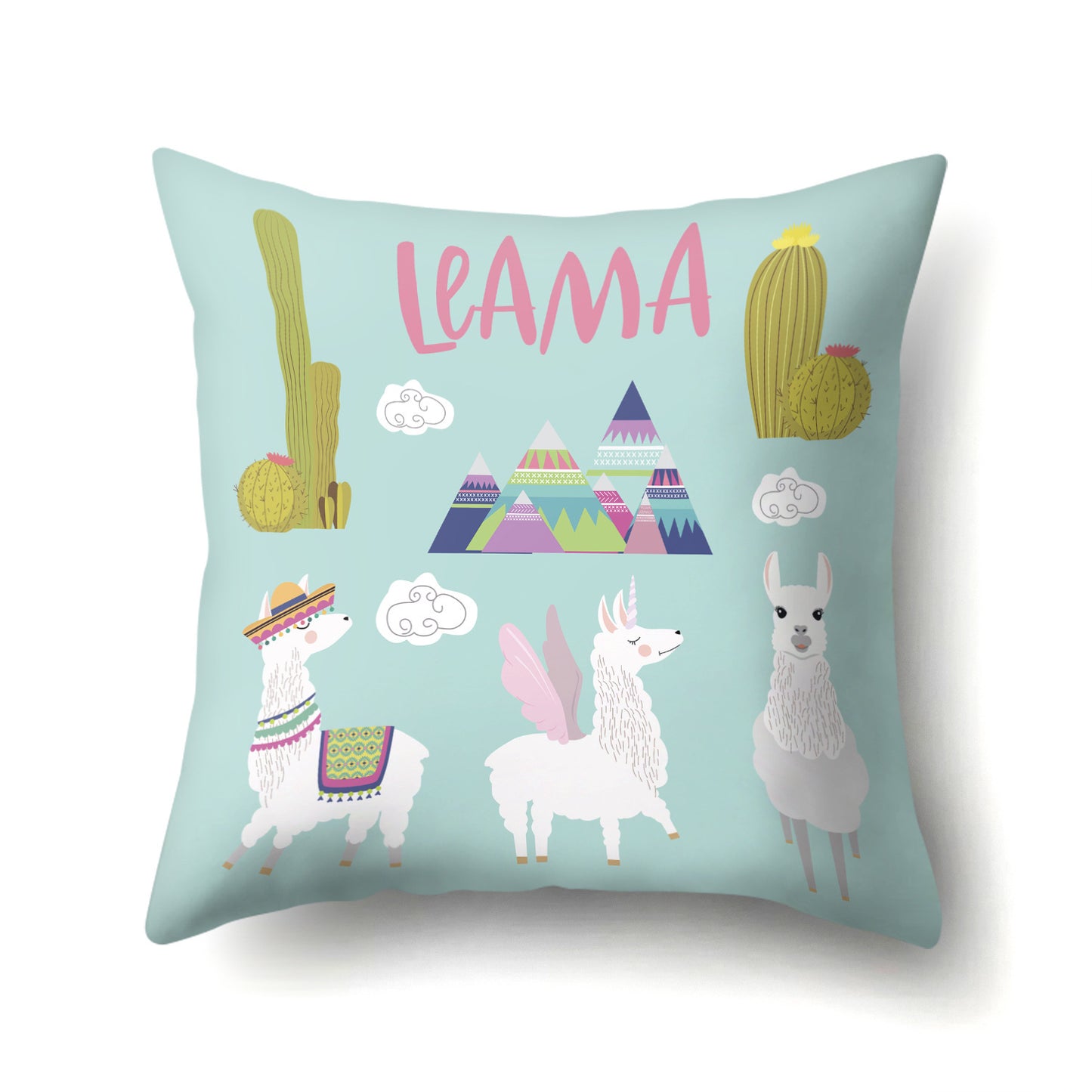 Creative Alpaca Polyester Pillow Cover