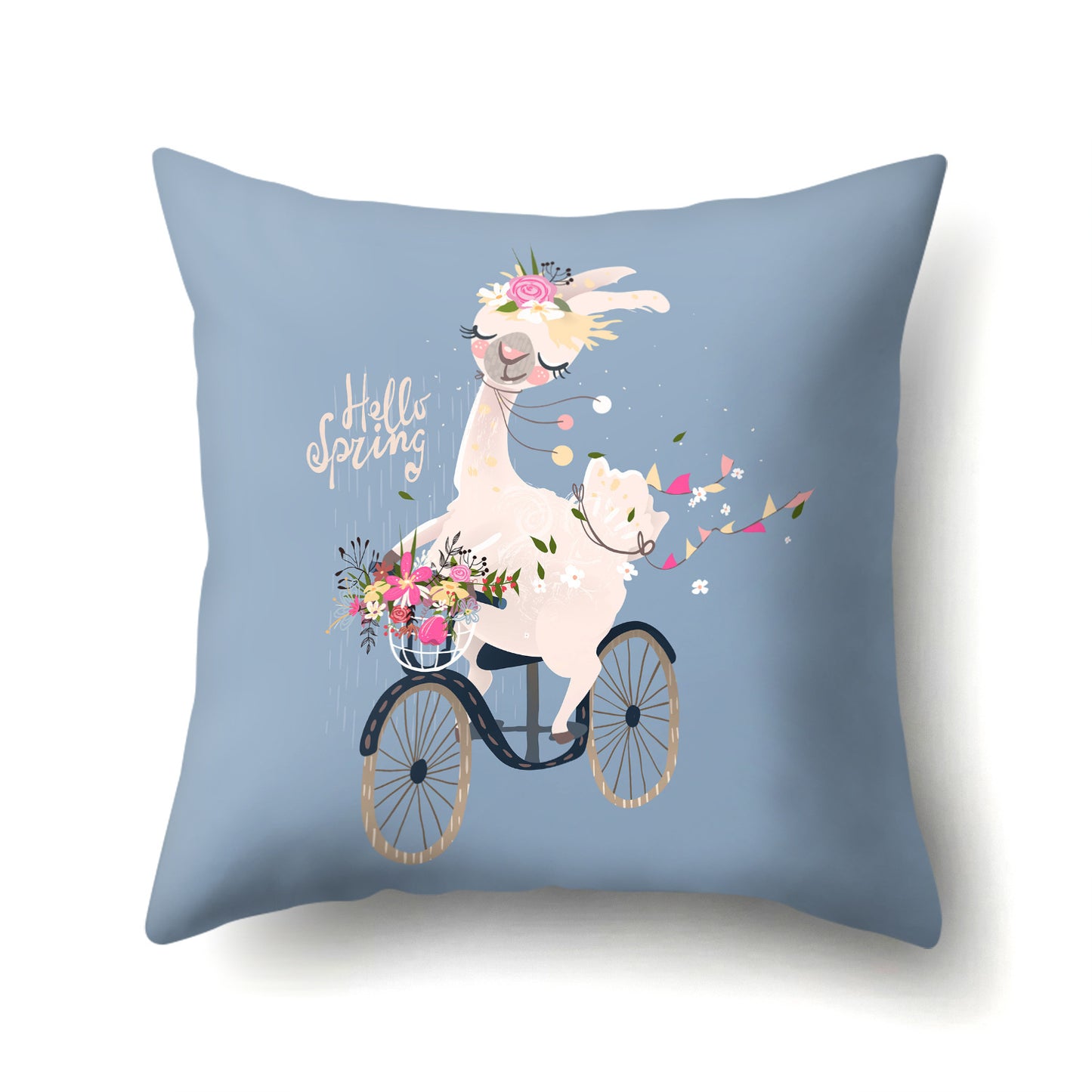 Creative Alpaca Polyester Pillow Cover