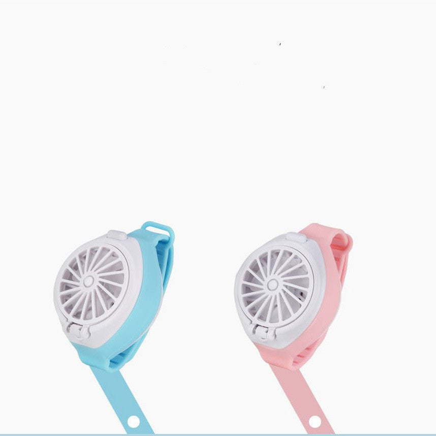 Children's Watch Automatic Bubble Blowing Machine Mini Portable USB Charging Spray Three-speed Watch Fan