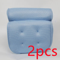 6 suction cups bath pillow 3D net bathtub pillow