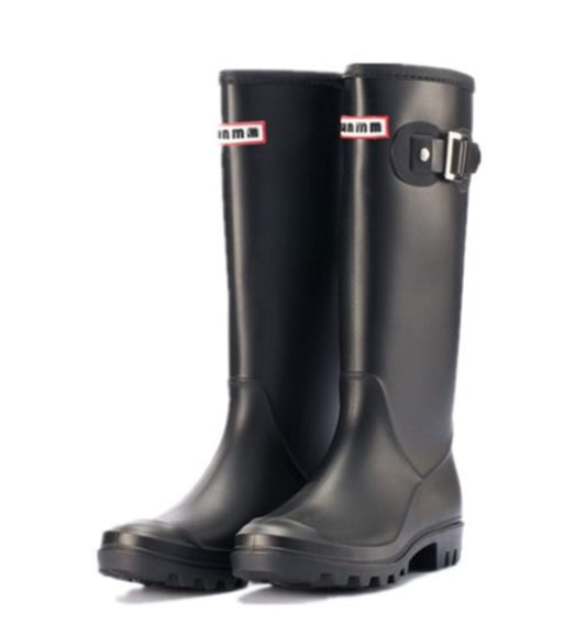 Fashion Rain Boots High Tube Waterproof Rubber Shoes Non-slip Overshoes