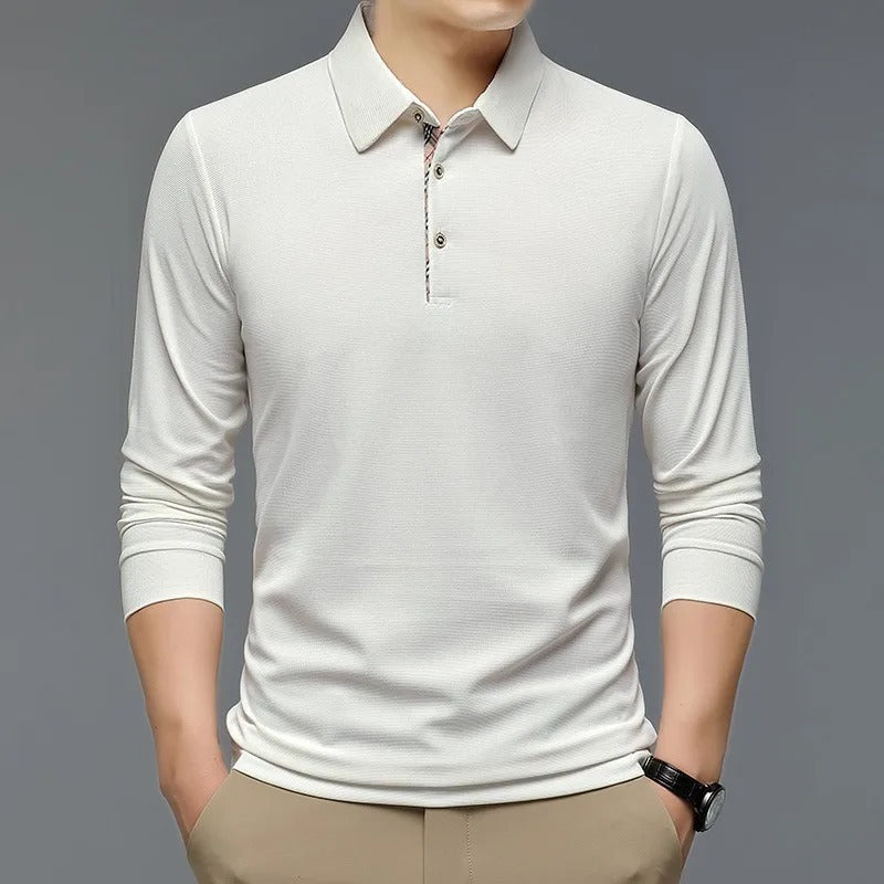 Men's Long Sleeve Polo Shirt Young