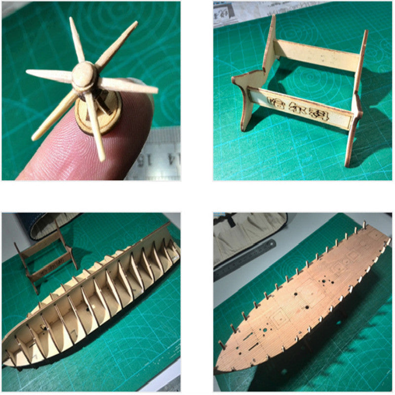 Wooden Assembled Sailboat Model DIY Western Classical Sailboat