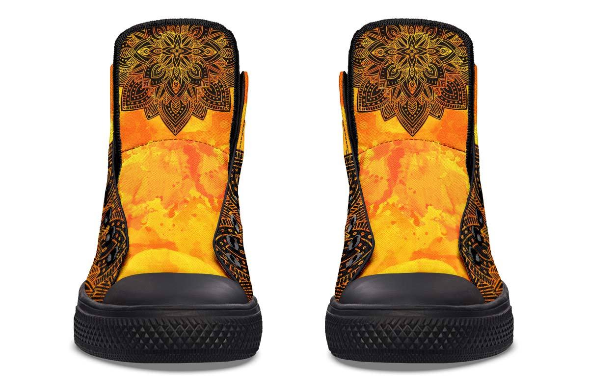 Printed Couple High-top Canvas Shoes