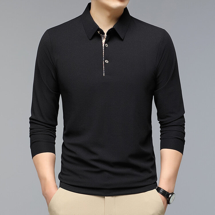 Men's Long Sleeve Polo Shirt Young