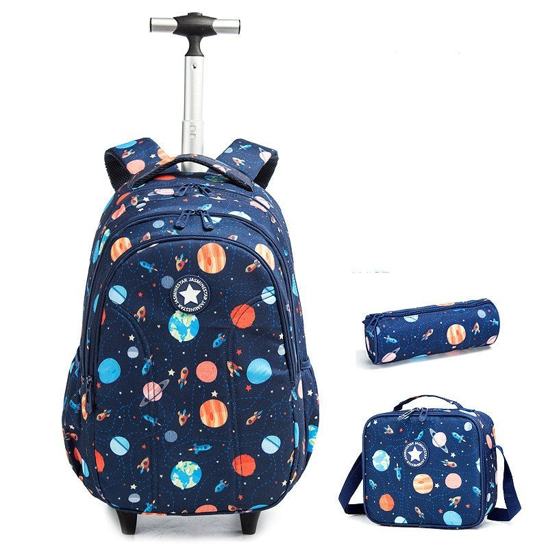 Primary school students' trolley bag to reduce the burden