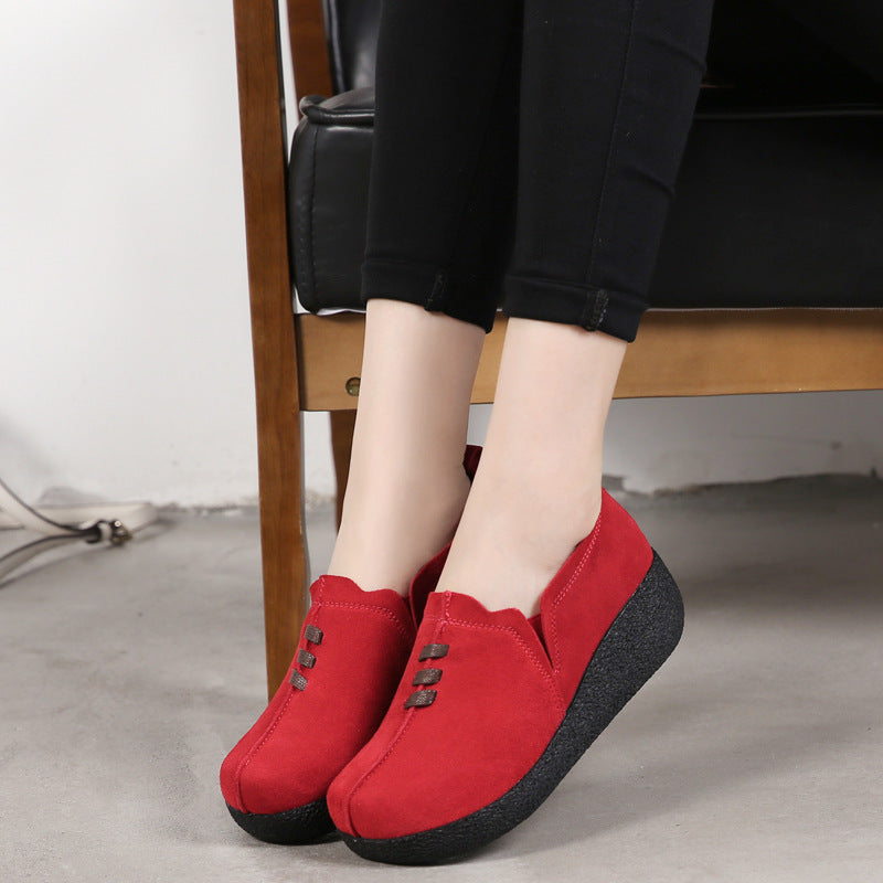 Women's Frosted Muffin Shoes With Thick Soles