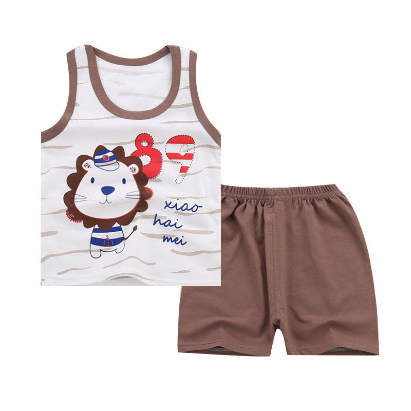 Children's cotton sleeveless vest
