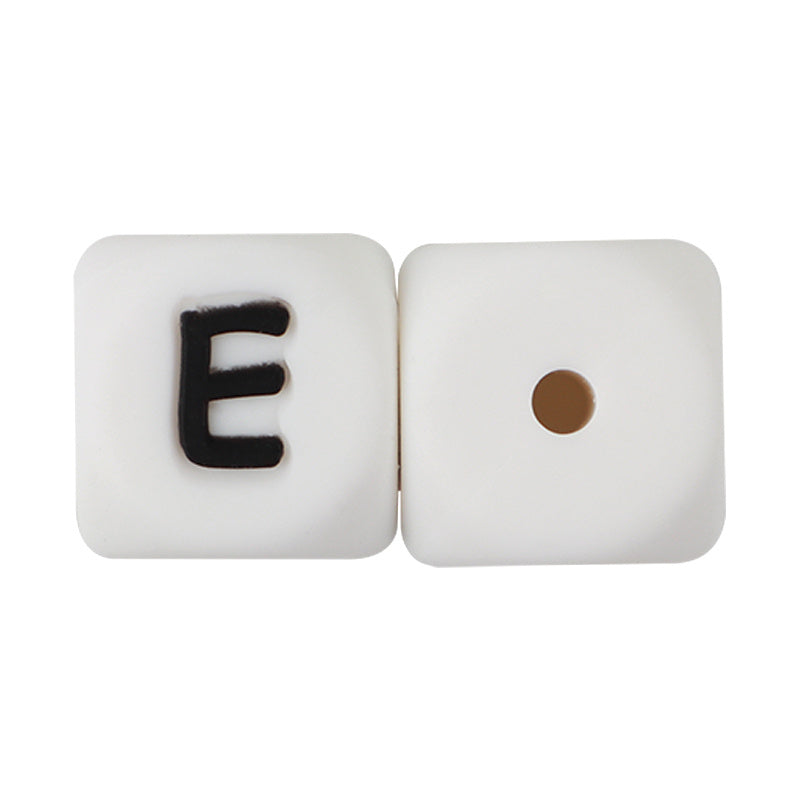 50Pcs Silicone English Alphabet Beads Letter