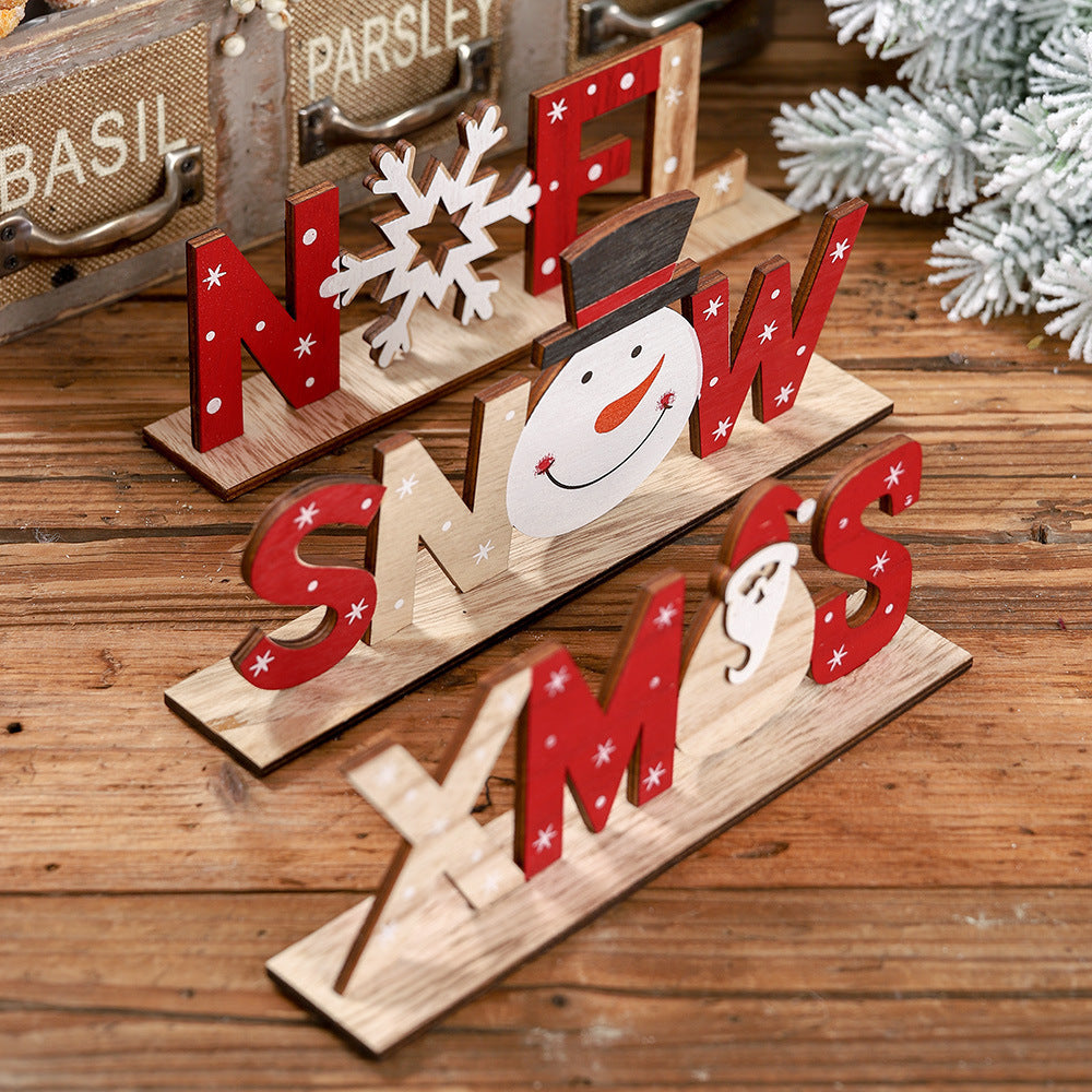 Wooden letter ornaments