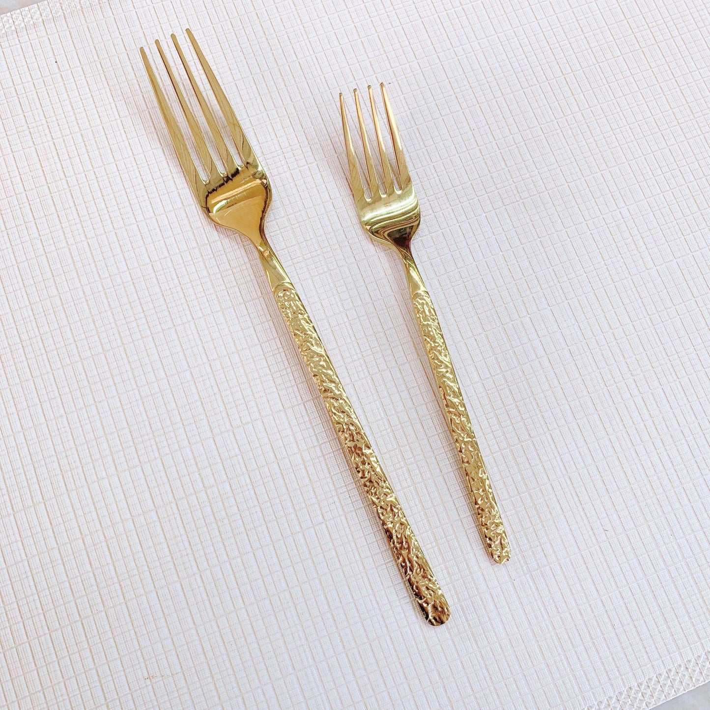 Golden cutlery steak knife and fork