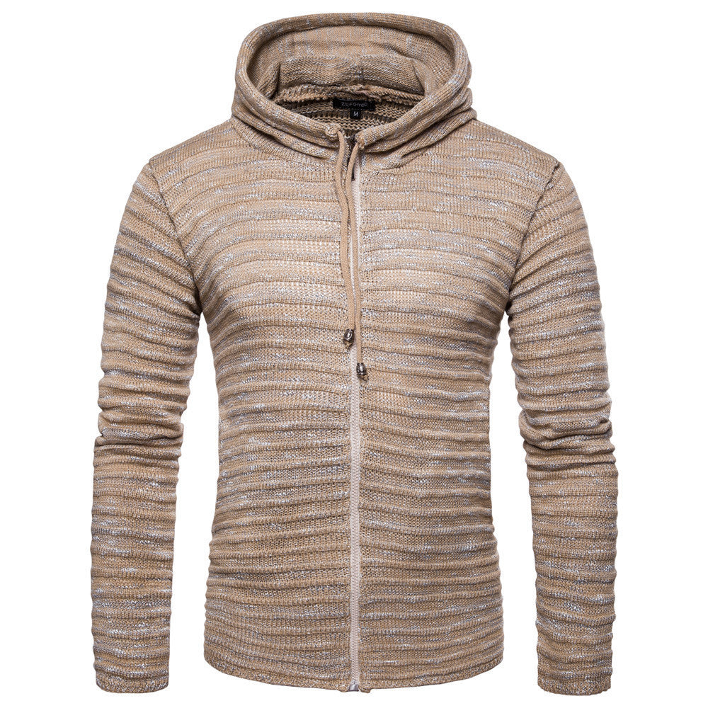 Striped hooded sweater men