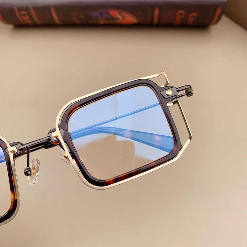 Personalized Strange Square Frame Men's And Women's Fashion Anti-blue Light Myopia Eye Protection Glasses