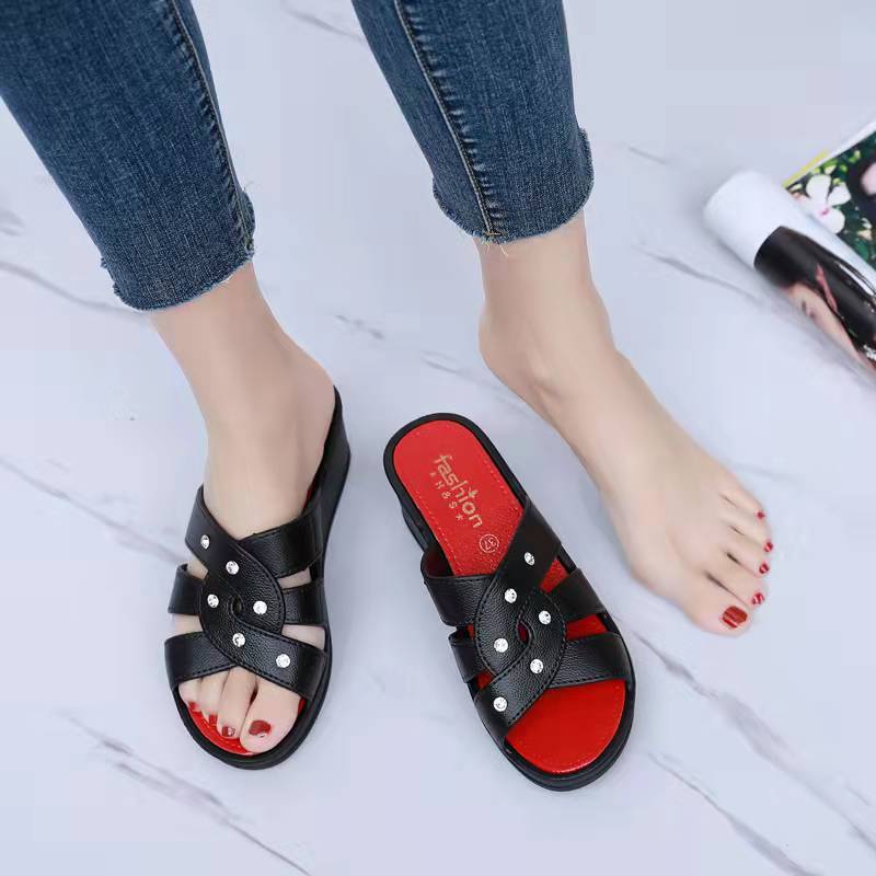 Women's Summer Outdoor Home Thick-soled High-heeled Home Indoor Sandals