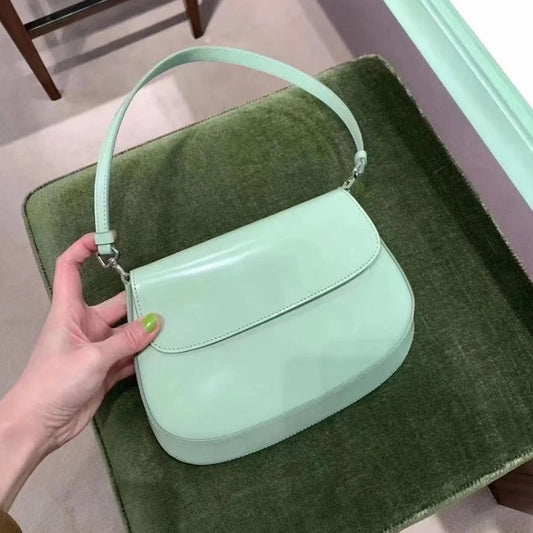 New Simple Trendy Niche Design Hobo Armpit Bag Baguette Cleo Bag Single Shoulder Leather Female