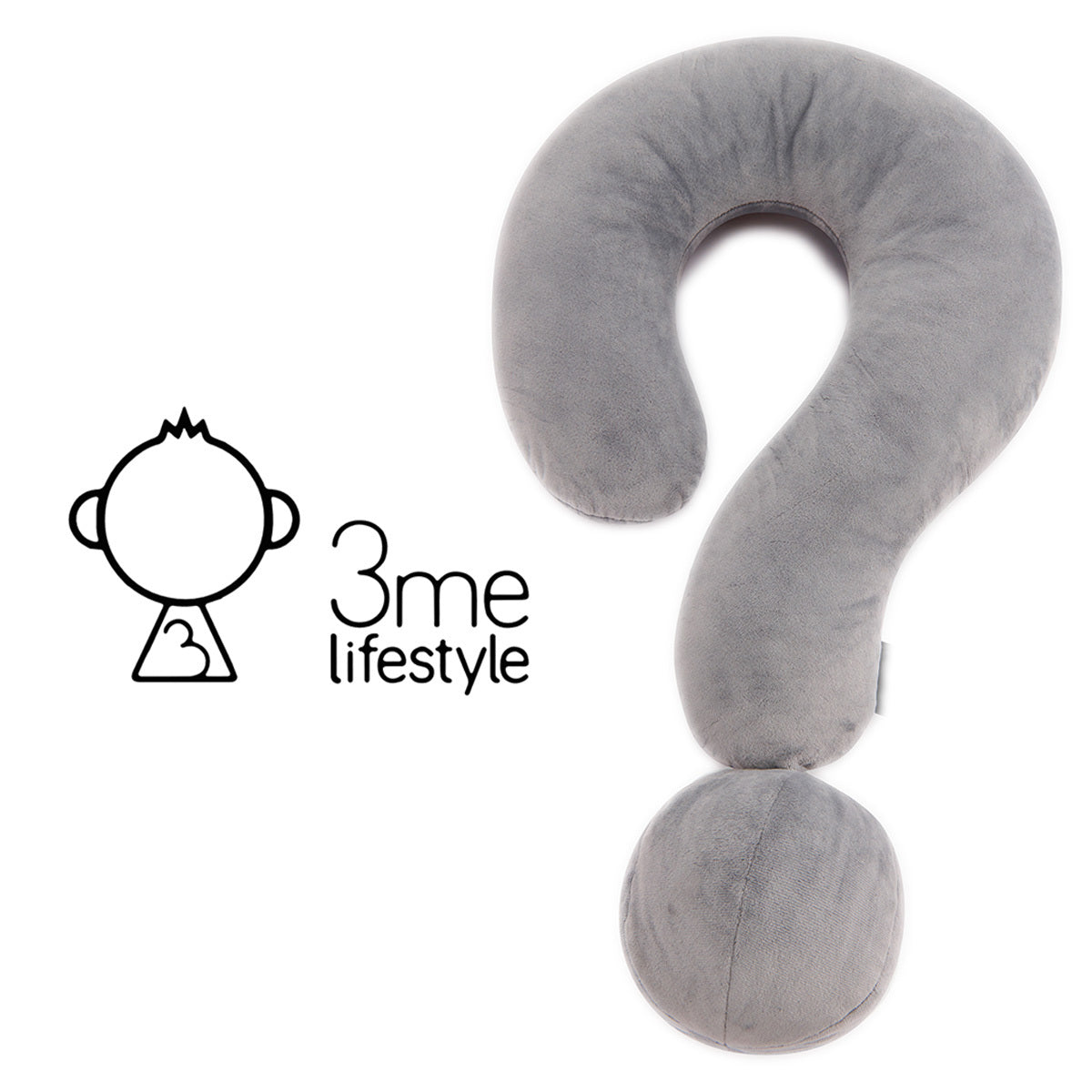 3me Lifestyle Portable Question Mark Pillow Memory Foam Travel Neck Pillows Ergonomic Neck Support Cushion For Sleeping Rest On Airplane Car Train And At Office And Home Use