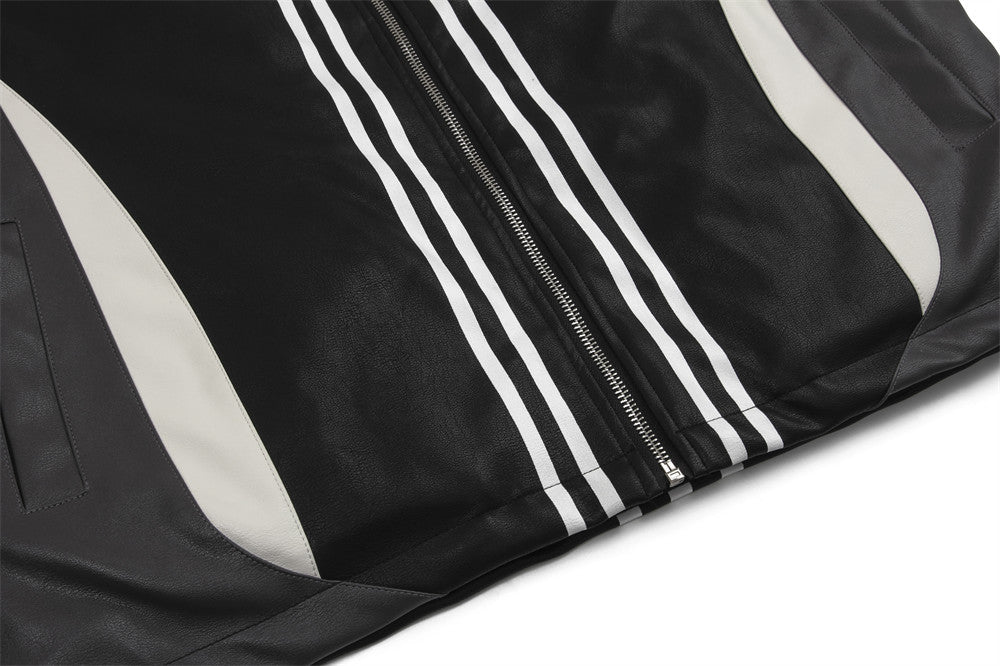 Motorcycle Clothing Leather Coat Male