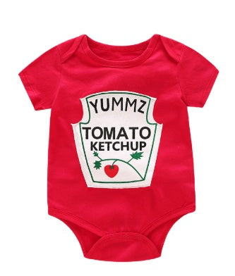 Cartoon fruit alphabet short sleeve