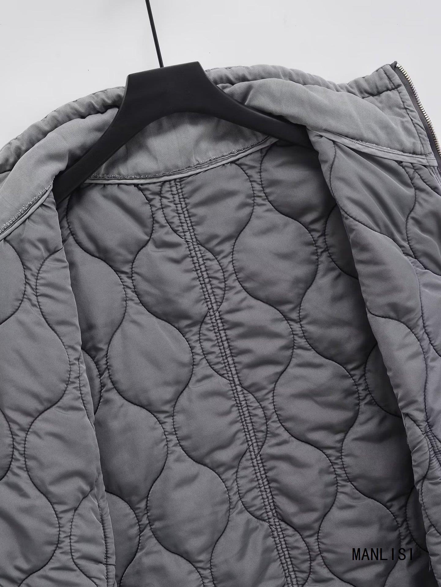 Women's Stand Collar Casual Sleeveless Gray Cotton Clothes Vest