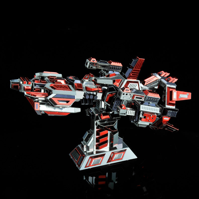 Longgan micro spell microworld flame spaceship DIY creative gift toys Metal Puzzle toys