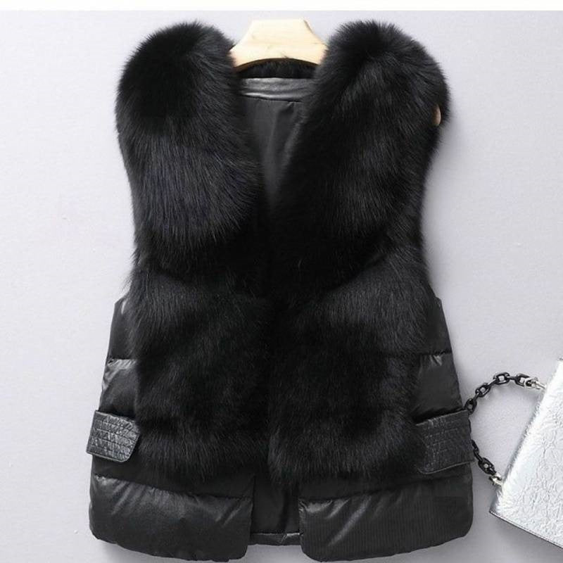 Wool-like Vest Waistcoat Short Down Jacket