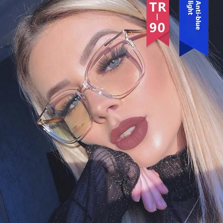 Square Cat Eye Hollow Glasses Frame