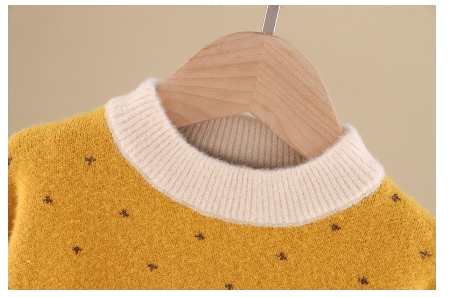 Boys' Pullover Fleece Thickened Mink Mink Velvet