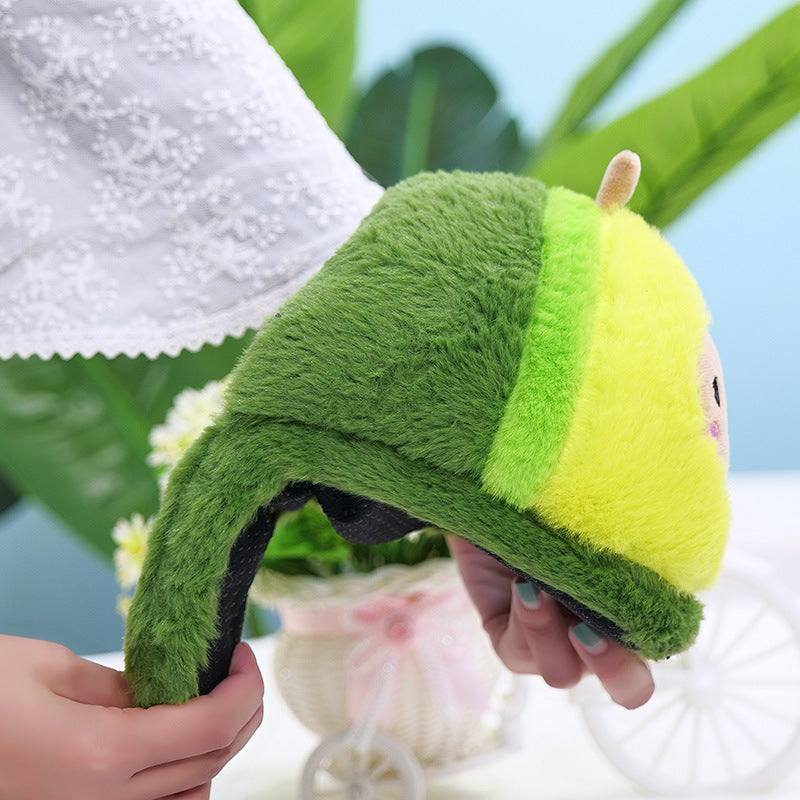 Cartoon Avocado Slippers Thickened Warm