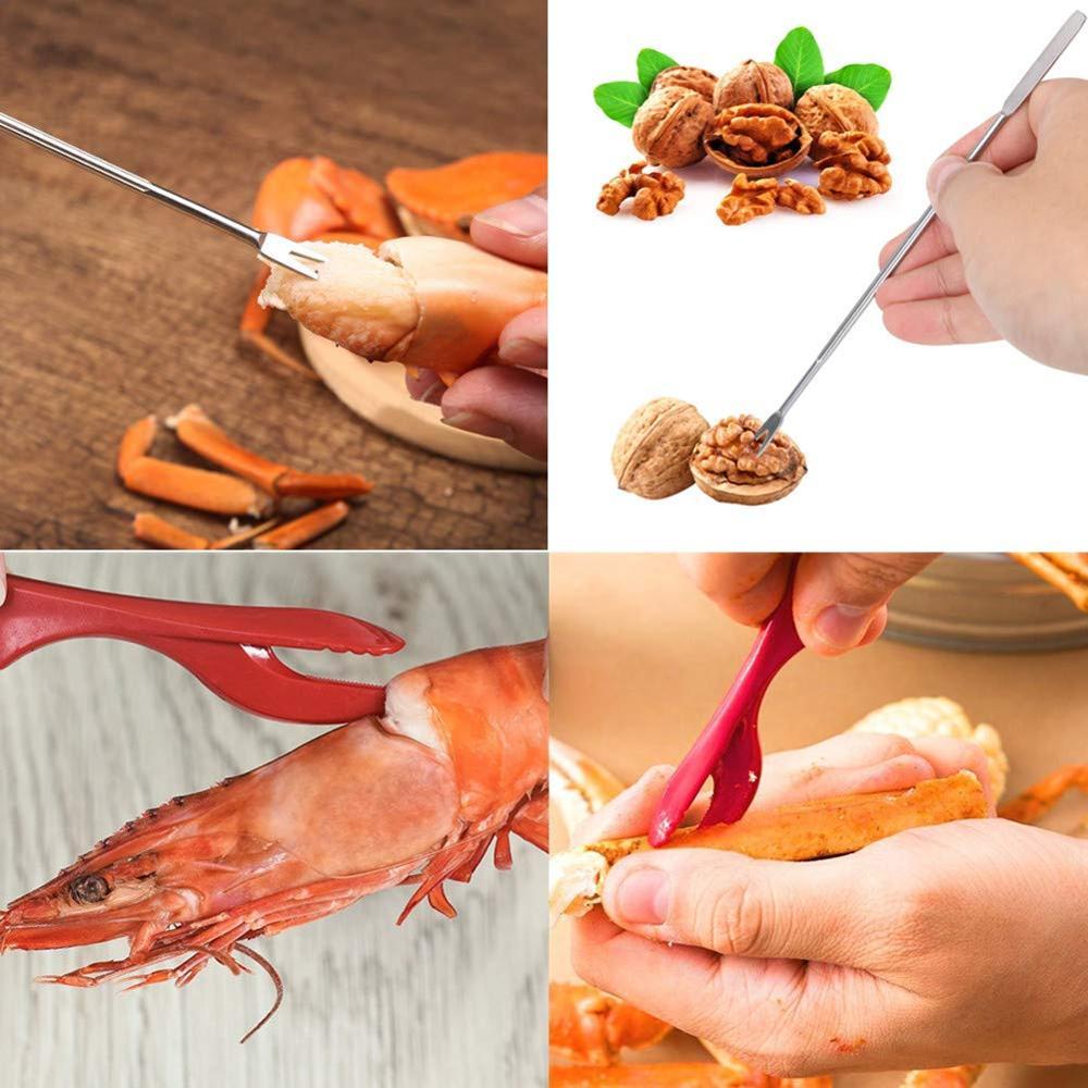 12Pcs Seafood Tools Crab Crackers Nut Cracker Forks